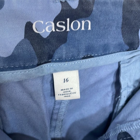 EUC Caslon Camo Crop Chinos in Blue Size 16 - Picture 4 of 6